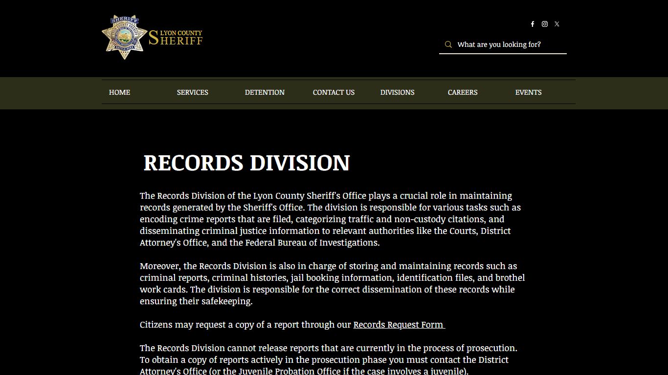 Records Division - LCSONV