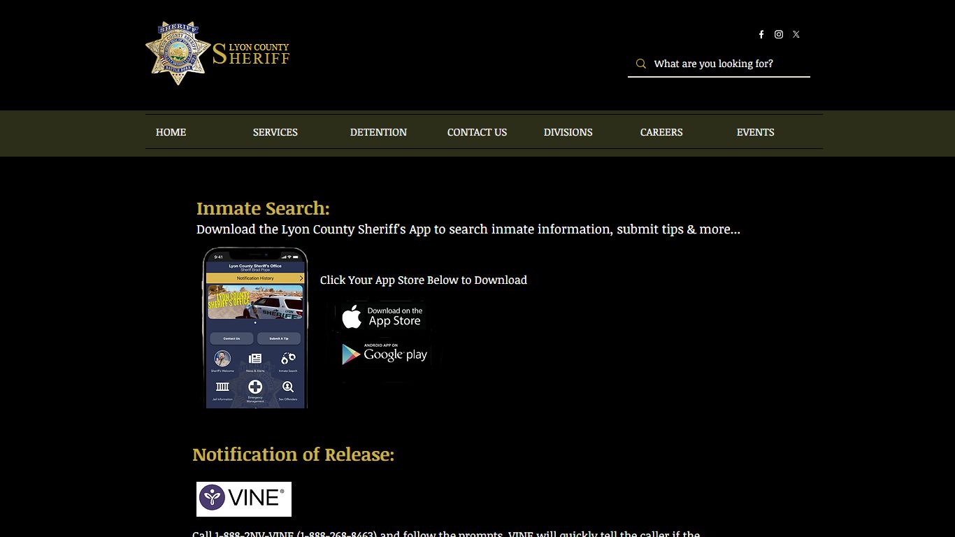 Inmate Search - LCSONV