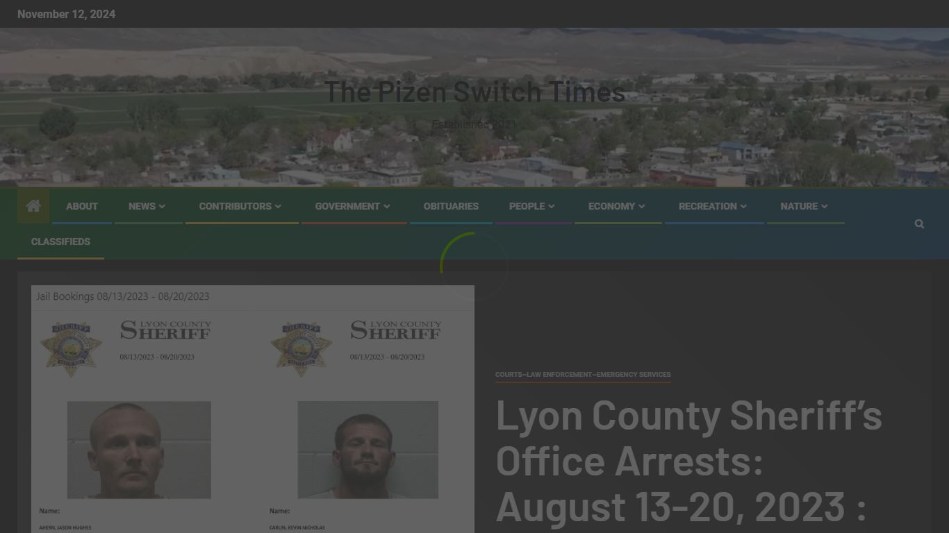 Lyon County Sheriff’s Office Arrests: August 13-20, 2023 : 40 Bookings